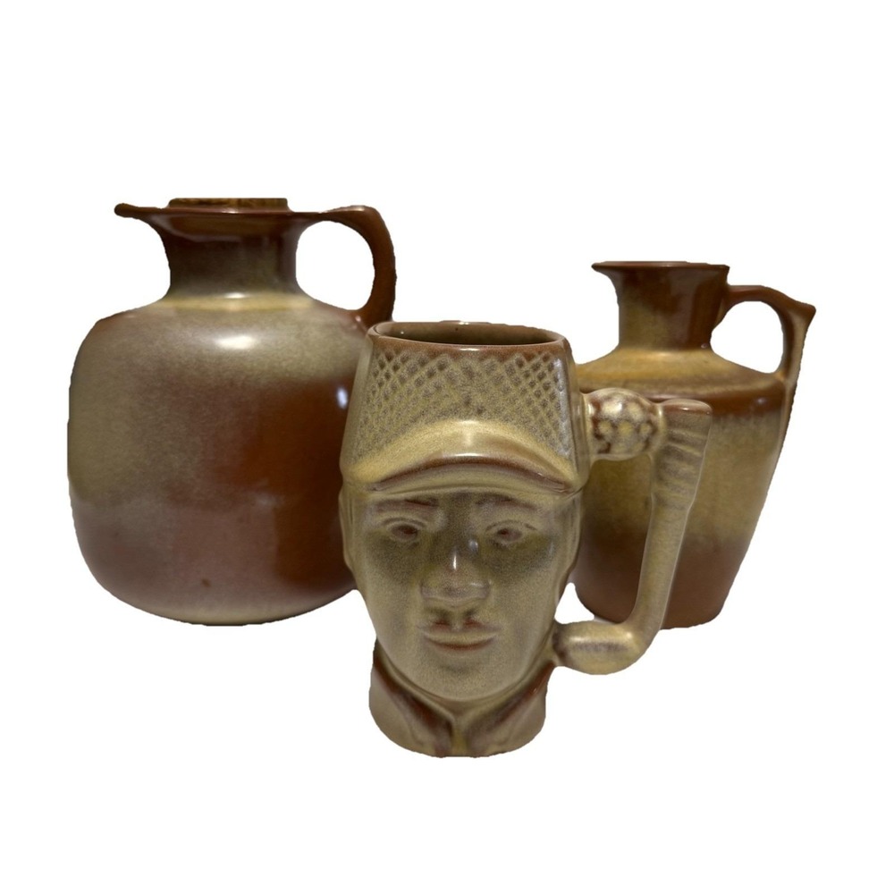 Vintage Frankoma Desert Gold Pottery Lot Of 3 Mid Century Collectibles
